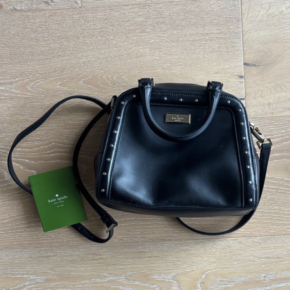Kate Spade Black Crossbody Bag with Stud Accents